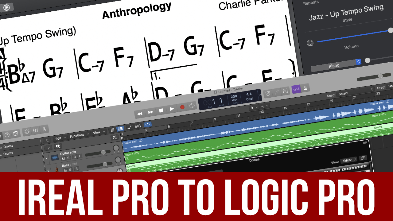 Featured image for “How To Create Backing Tracks In Logic Pro using iReal Pro”
